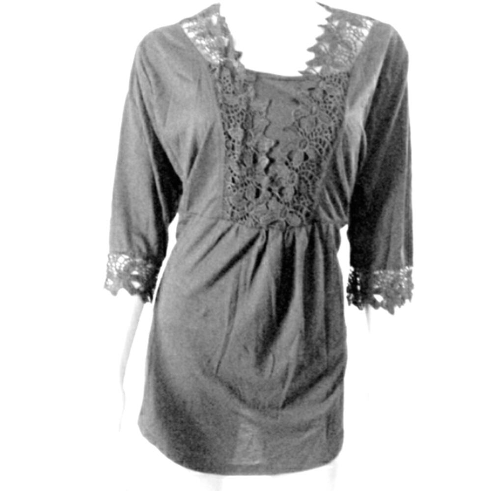 Sweetnight babydoll lace 3/4 sleeve blouse